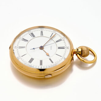 English gold open faced lever with start/stop seconds Circa 1897