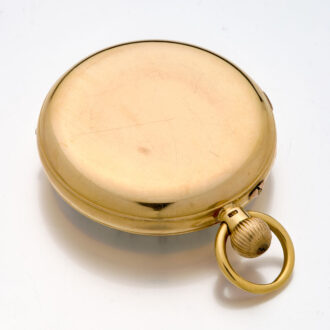 English gold open faced lever with start/stop seconds Circa 1897