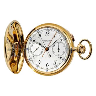 Swiss gold split seconds chronograph watch Circa 1900