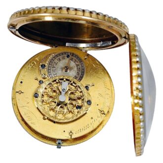 Swiss gold watch with pouzait type escapement Circa 1810