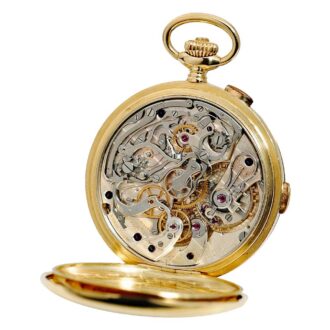 Swiss gold split seconds chronograph watch Circa 1900