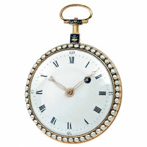 Swiss gold watch with pouzait type escapement Circa 1810