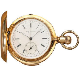 Danish minute repeating gold chronograph watch Circa 1880
