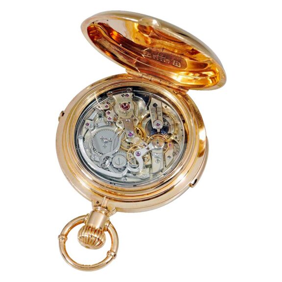 Danish minute repeating gold chronograph watch Circa 1880 Danish minute repeating gold chronograph watch Circa 1880