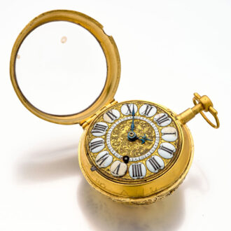 French gilt quarter repeating verge Oignon pocket watch Circa 1715