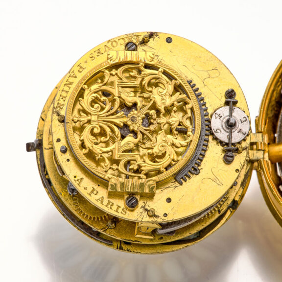 French gilt quarter repeating verge Oignon pocket watch Circa 1715 French gilt quarter repeating verge Oignon pocket watch Circa 1715