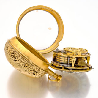 French gilt quarter repeating verge Oignon pocket watch Circa 1715