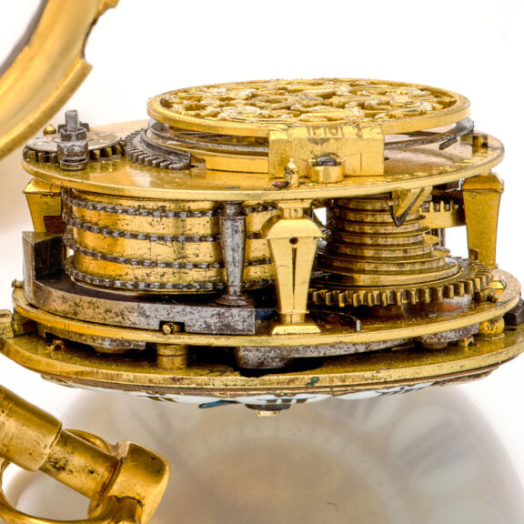 French gilt quarter repeating verge Oignon pocket watch Circa 1715 French gilt quarter repeating verge Oignon pocket watch Circa 1715