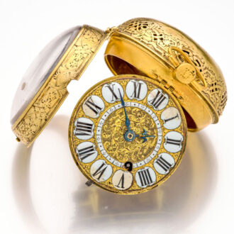 French gilt quarter repeating verge Oignon pocket watch Circa 1715