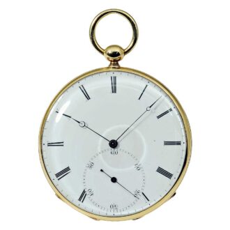 Swiss gold watch with pivoted detent escapement Circa 1850