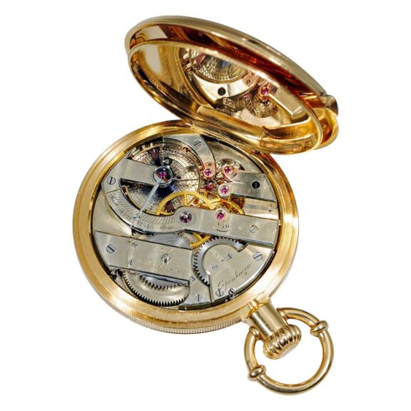 Danish gold hunting cased chronometer watch Circa 1870 Danish gold hunting cased chronometer watch Circa 1870