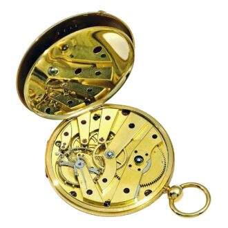 Swiss gold watch with pivoted detent escapement Circa 1850