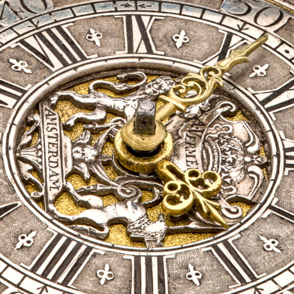 Interesting Dutch watch with date and champlevé dial Circa 1710 Interesting Dutch watch with date and champlevé dial Circa 1710