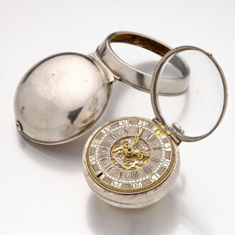 Interesting Dutch watch with date and champlevé dial Circa 1710 Interesting Dutch watch with date and champlevé dial Circa 1710