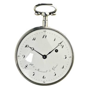 A Swiss oversized silver verge pocket watch circa 1790
