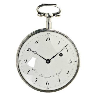 A Swiss oversized silver verge pocket watch circa 1790