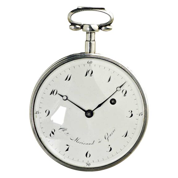 A Swiss oversized silver verge pocket watch circa 1790