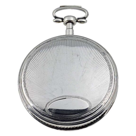 A Swiss oversized silver verge pocket watch circa 1790 A Swiss oversized silver verge pocket watch circa 1790