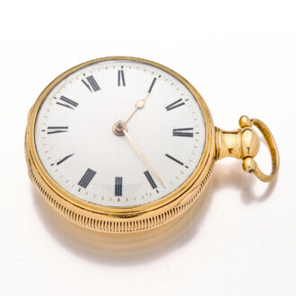 English 18K gold watch with rack lever escapement Circa 1812