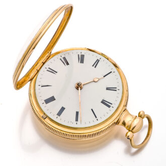 English 18K gold watch with rack lever escapement Circa 1812