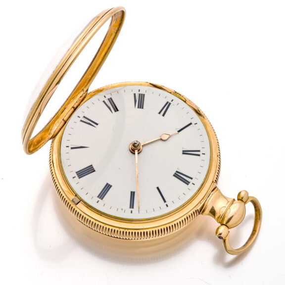 English 18K gold watch with rack lever escapement Circa 1812 English 18K gold watch with rack lever escapement Circa 1812