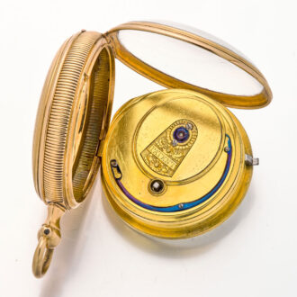 English 18K gold watch with rack lever escapement Circa 1812
