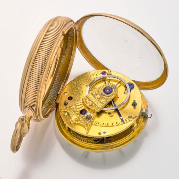 English 18K gold watch with rack lever escapement Circa 1812 English 18K gold watch with rack lever escapement Circa 1812