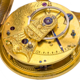 English 18K gold watch with rack lever escapement Circa 1812