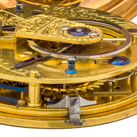 English 18K gold watch with rack lever escapement Circa 1812 English 18K gold watch with rack lever escapement Circa 1812