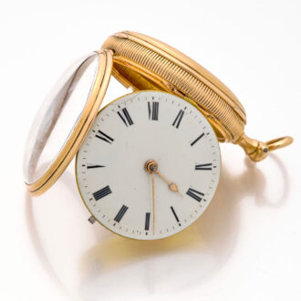 English 18K gold watch with rack lever escapement Circa 1812