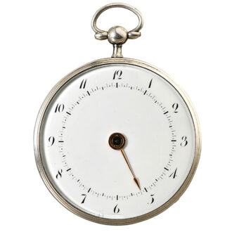 French one-handed silver verge pocket watch Circa 1850
