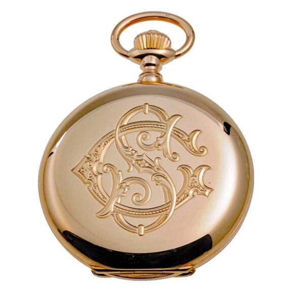 Swiss gold hunting cased pocket watch Circa 1905 Swiss gold hunting cased pocket watch Circa 1905
