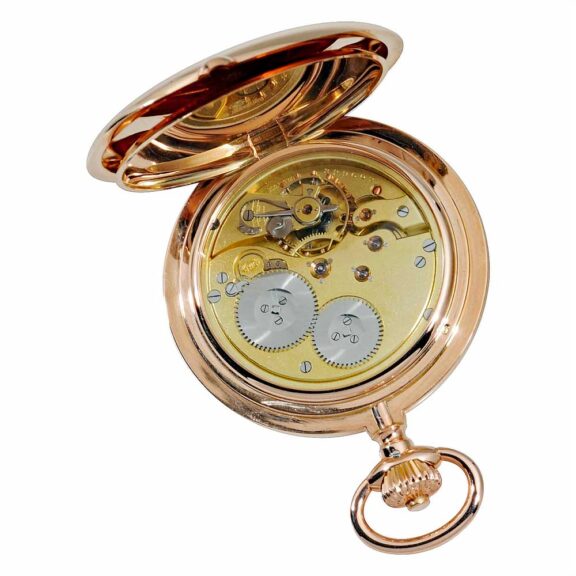 Swiss gold hunting cased pocket watch Circa 1905 Swiss gold hunting cased pocket watch Circa 1905
