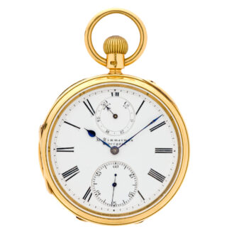 Fine English 18K gold lever watch with power reserve Circa 1885