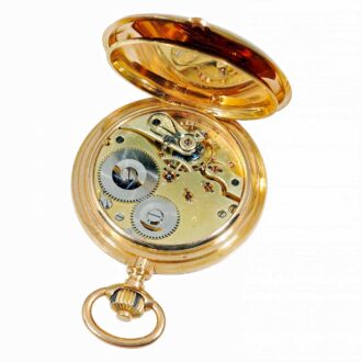 Swiss gold full hunting cased pocket watch à goutte Circa 1895
