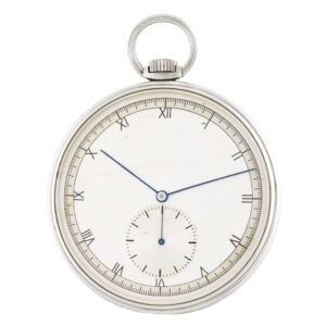 Swiss stainless steel dress watch with two tone dial Circa 1940
