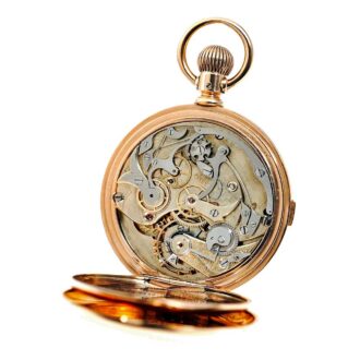 Swiss gold pocket watch with chronograph Circa 1890