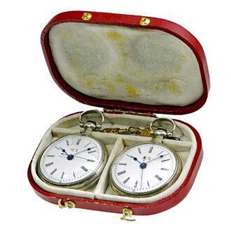 Swiss rare pair of pocket watches for the Chinese market Circa 1850