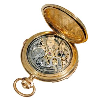 Swiss gold minute repeating chronograph watch Circa 1880
