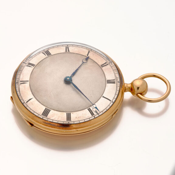 French gold quarter repeating ruby cylinder watch Circa 1825 French gold quarter repeating ruby cylinder watch Circa 1825