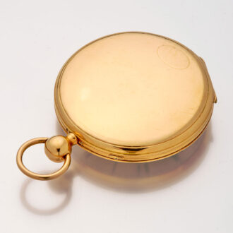 French gold quarter repeating ruby cylinder watch Circa 1825