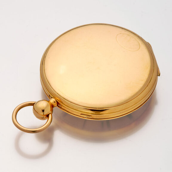 French gold quarter repeating ruby cylinder watch Circa 1825 French gold quarter repeating ruby cylinder watch Circa 1825