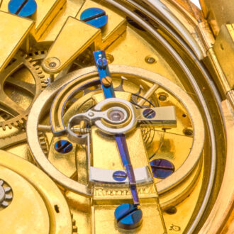 French gold quarter repeating ruby cylinder watch Circa 1825