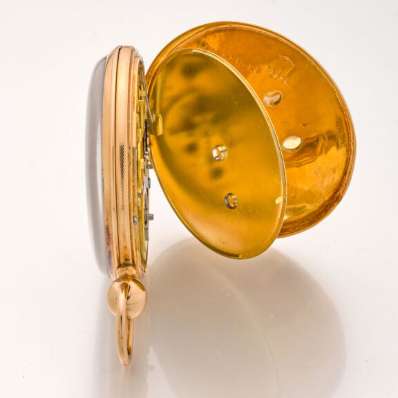 French gold quarter repeating ruby cylinder watch Circa 1825 French gold quarter repeating ruby cylinder watch Circa 1825