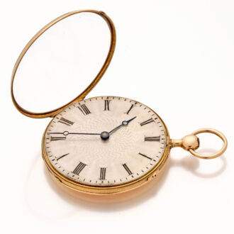 Fine French 18 carat gold quarter repeating cylinder Circa 1830