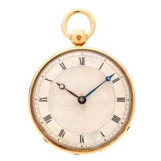 Fine French 18 carat gold keywind verge pocket watch Circa 1830