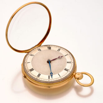 Fine French 18 carat gold keywind verge pocket watch Circa 1830