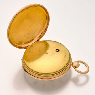 Fine French 18 carat gold keywind verge pocket watch Circa 1830
