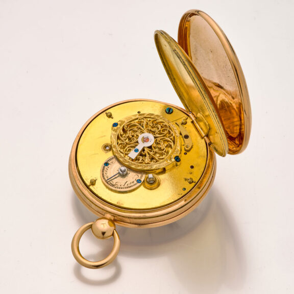 Fine French 18 carat gold keywind verge pocket watch Circa 1830 Fine French 18 carat gold keywind verge pocket watch Circa 1830