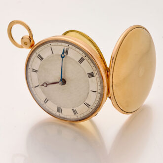 Fine French 18 carat gold keywind verge pocket watch Circa 1830
